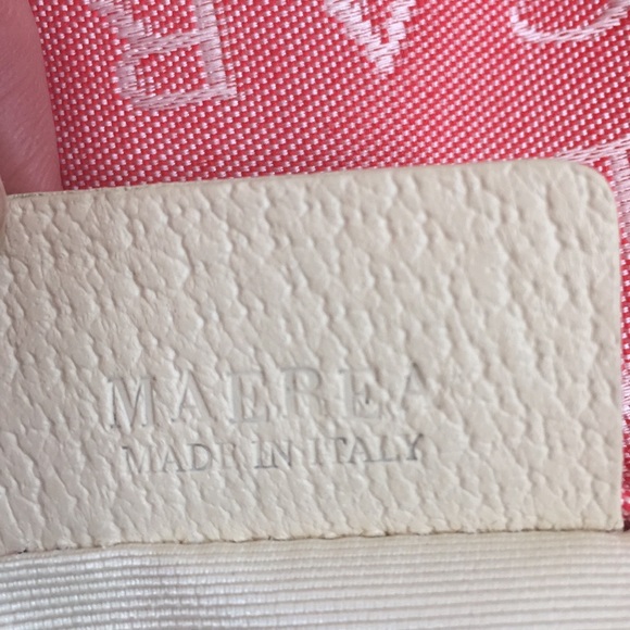 BVLGARI MAEREA Pink/Coral Leather Trim Satchel - Picture 15 of 15